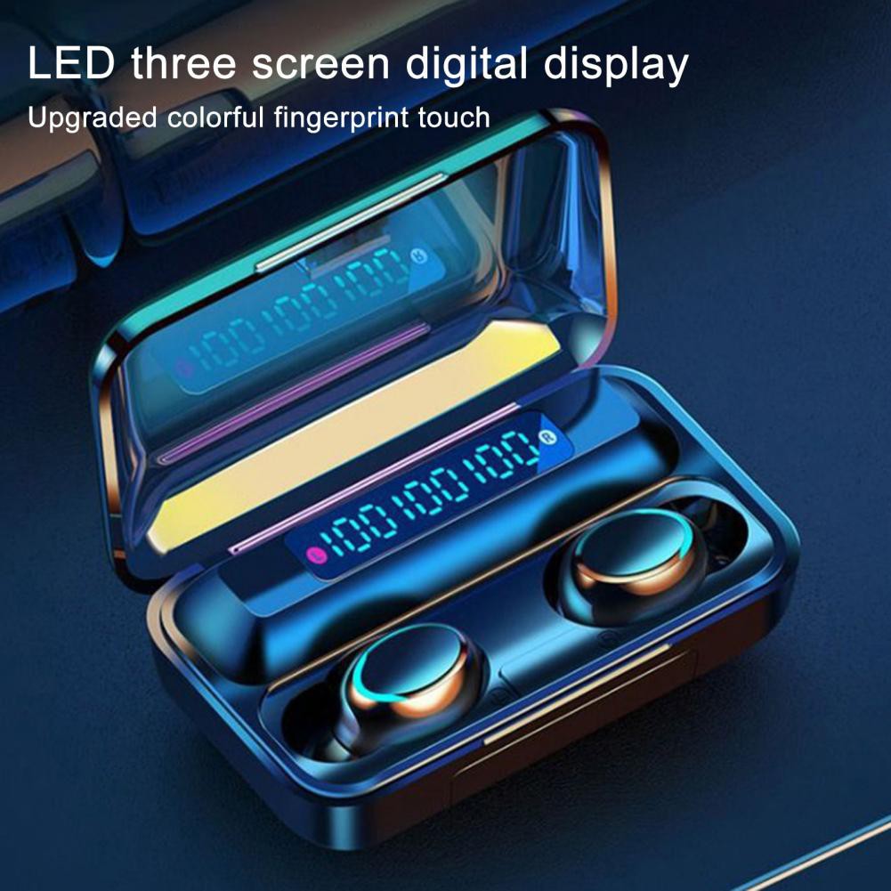 ⚡YZ Headset F9-5Tiga TWS Bluetooth 5.0 Rechargeable Wireless Touch Control Active Noise Reduction
