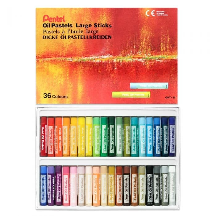 

Oil Pastels Large Sticks / Krayon Pentel Merah 36 Warna