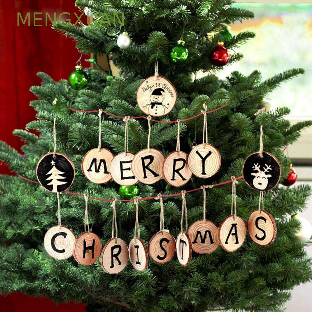 Download Mengxuan Art Festive Ornaments Xmas Tree Diy Round Wood Craft Shopee Indonesia PSD Mockup Templates