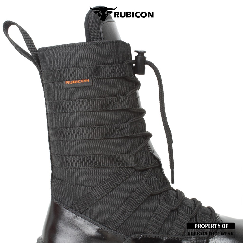 SEPATU BOOTS SAFETY TACTICAL TRACKING RUBICON NINJA JAGUAR UJUNG BESI PREMIUM QUALITY