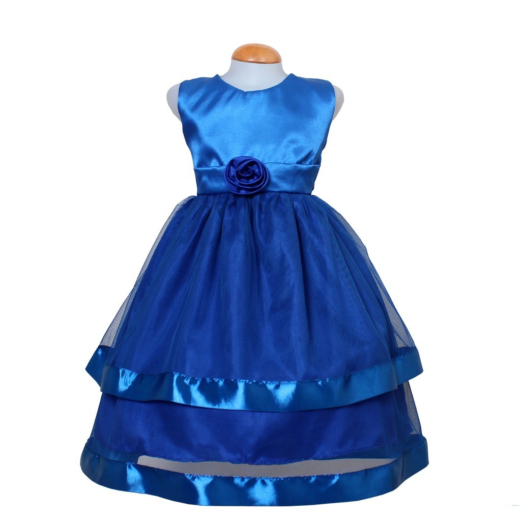 Dress Kid Michel 323/Dress Anak Motif Pita 2lapis/Baju Terusan Anak/Gaun Pesta Anak/Midi Dress Murah