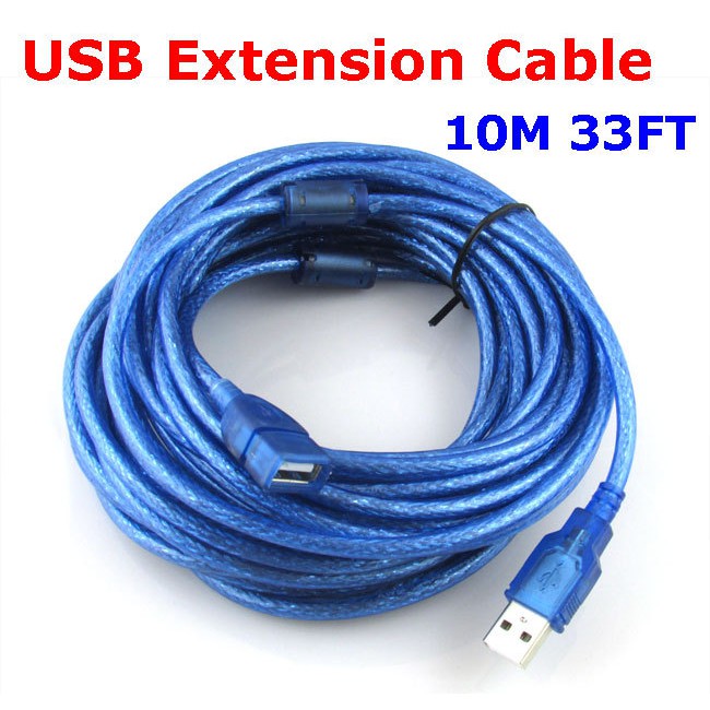 CABLE USB EXTENSION 2.0 TRANSPARAN 10 METER / KABEL PERPANJANGAN USB 10M