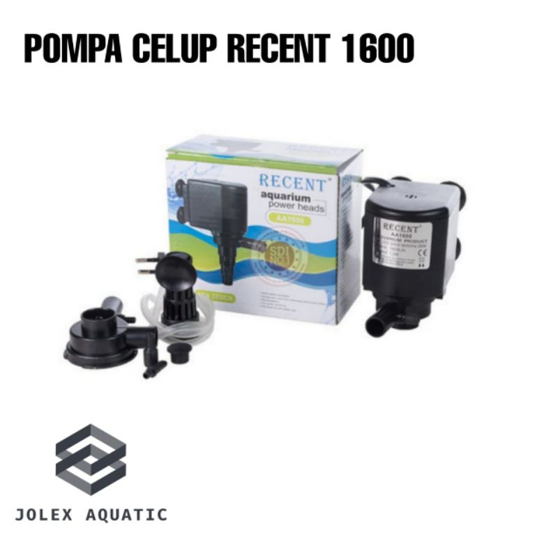 pompa celup aquarium recent / pompa aquarium recent 1600