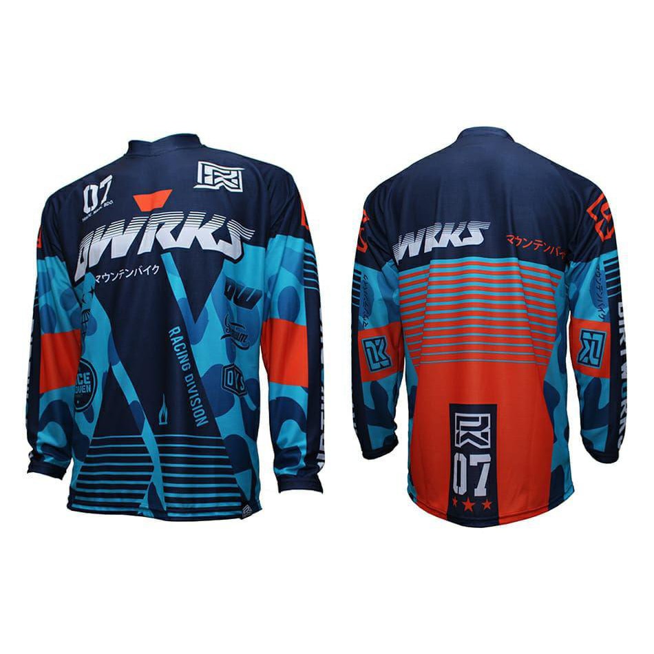 Jersey Dirtworks X TURQ BLUE ORANGE