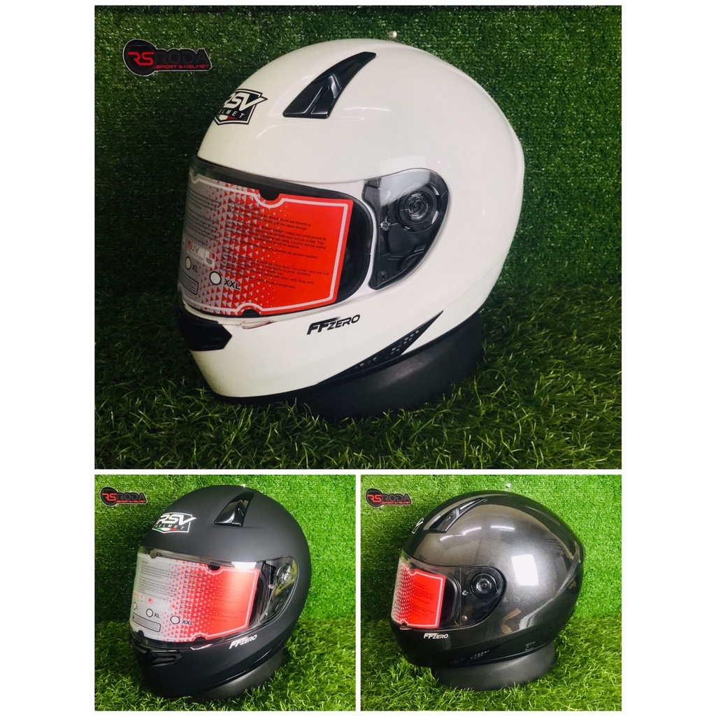OBRAL HELM RSV FFZERO WHITE GLOSS | BLACK DOF | BLACK
