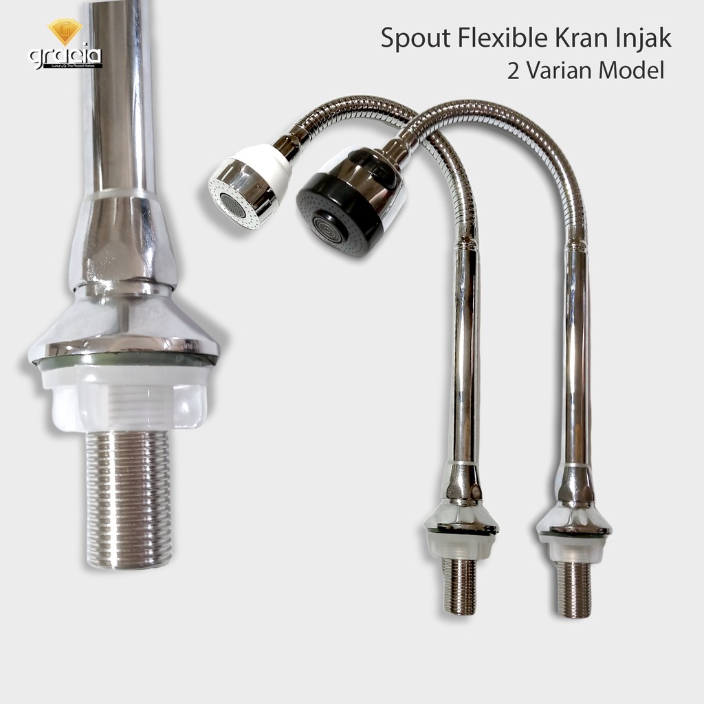 Spout Flexible kran injak / leher angsa kran injak / kepala kran pedal / Pipa Kran AIr Injak