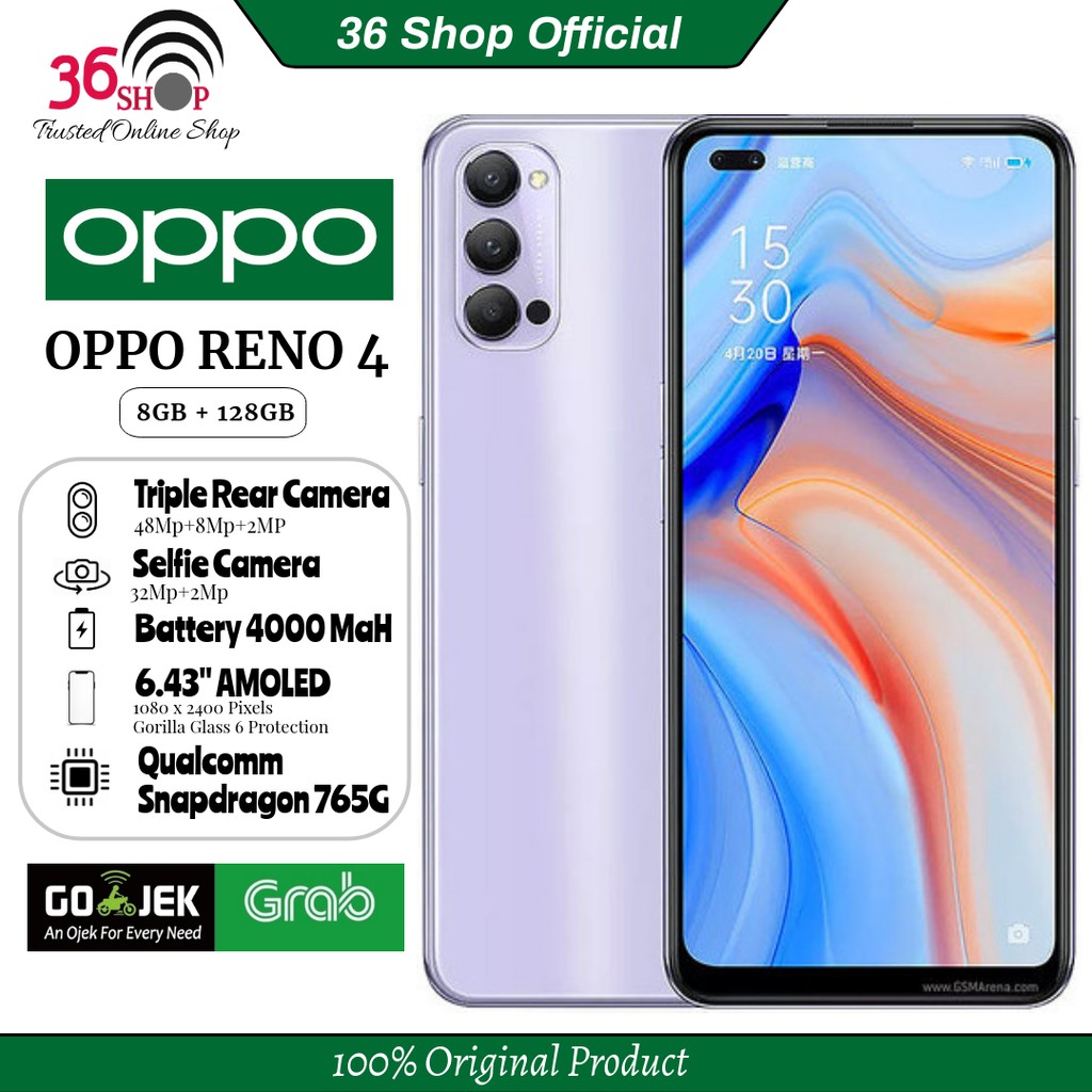 Oppo Reno 4 8GB+128GB | Shopee Indonesia