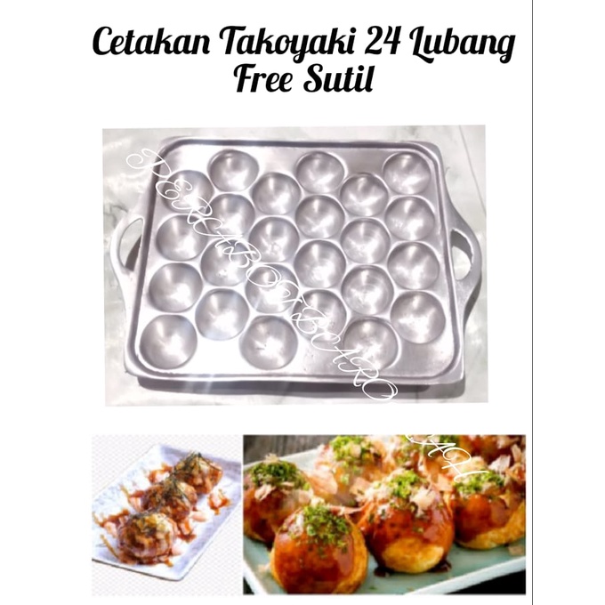 CETAKAN KUE TAKOYAKI/KUE CUBIT/24 LUBANG