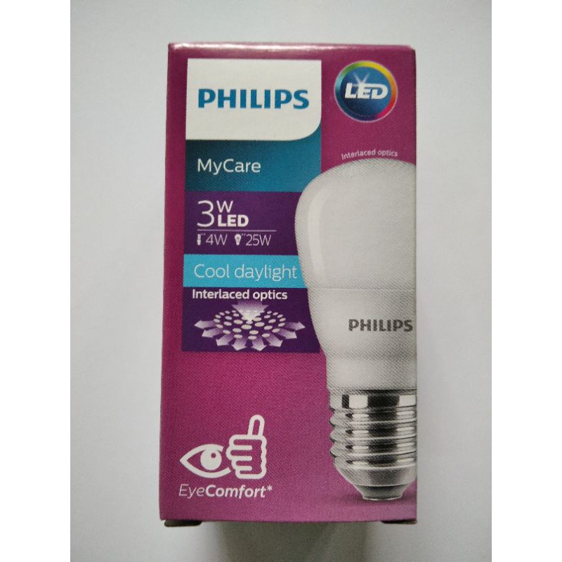 Lampu LED Philips Lamp 3w 3watt 3 w Cool Daylight 3 watt My Care