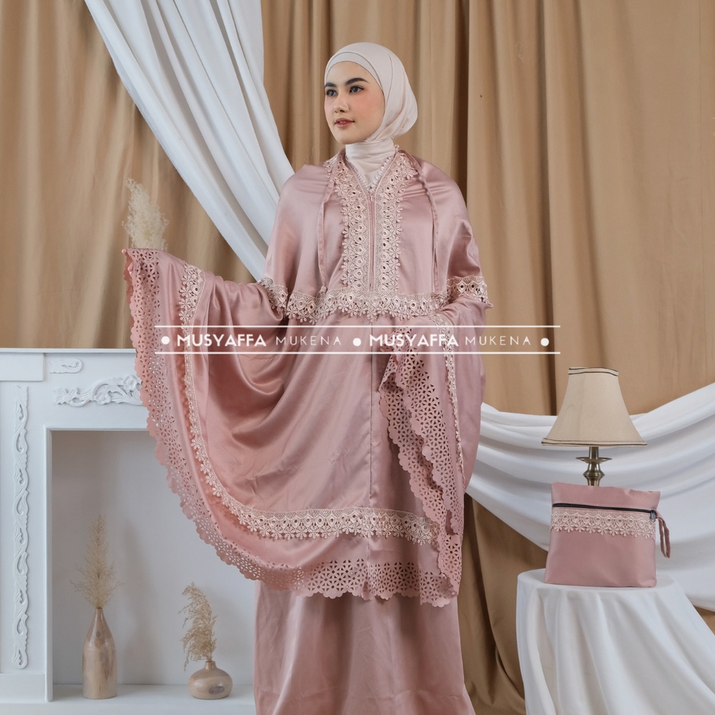 Mukena Dewasa Amanda 2 in 1 Lasercut Renda Mewah Musyaffa