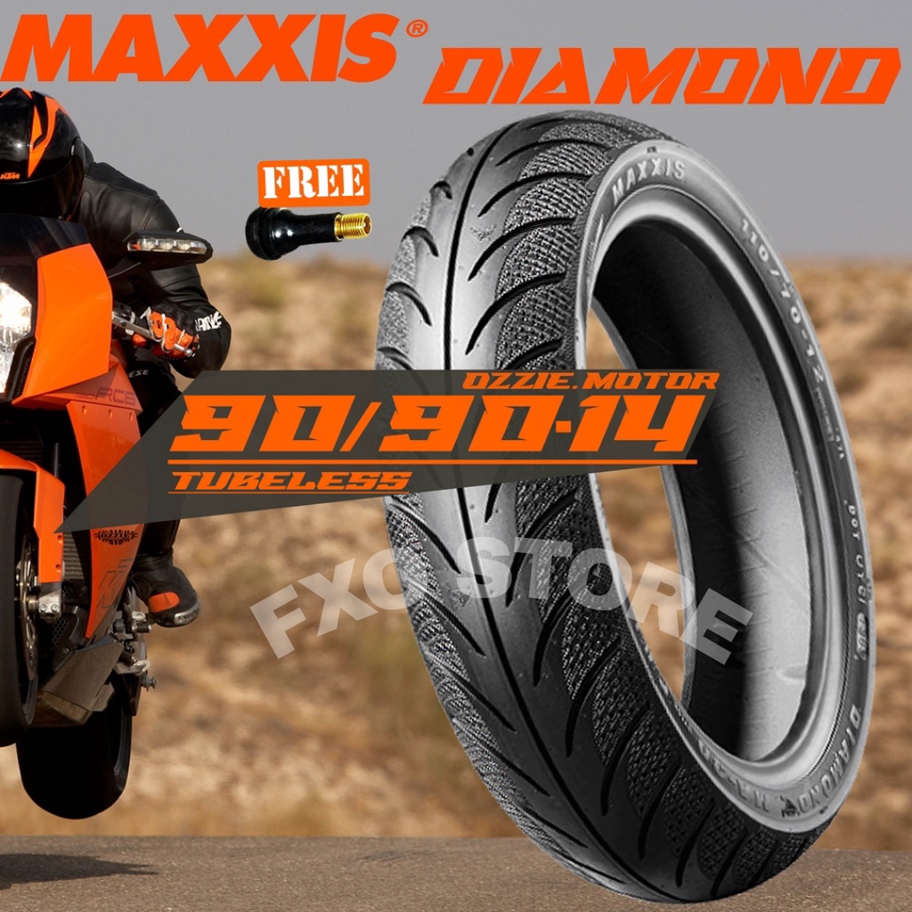 Ban Tubles Motor Matic Maxxis Diamond 70 80 90 80 90 90 100 RING 14 Ban Depan Belakang Mio Vario Bea