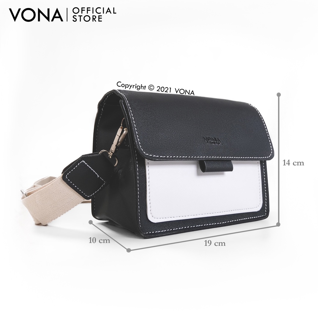 VONA Starla Sling Bag - Tas Selempang Wanita Colorblock Aksen Warna