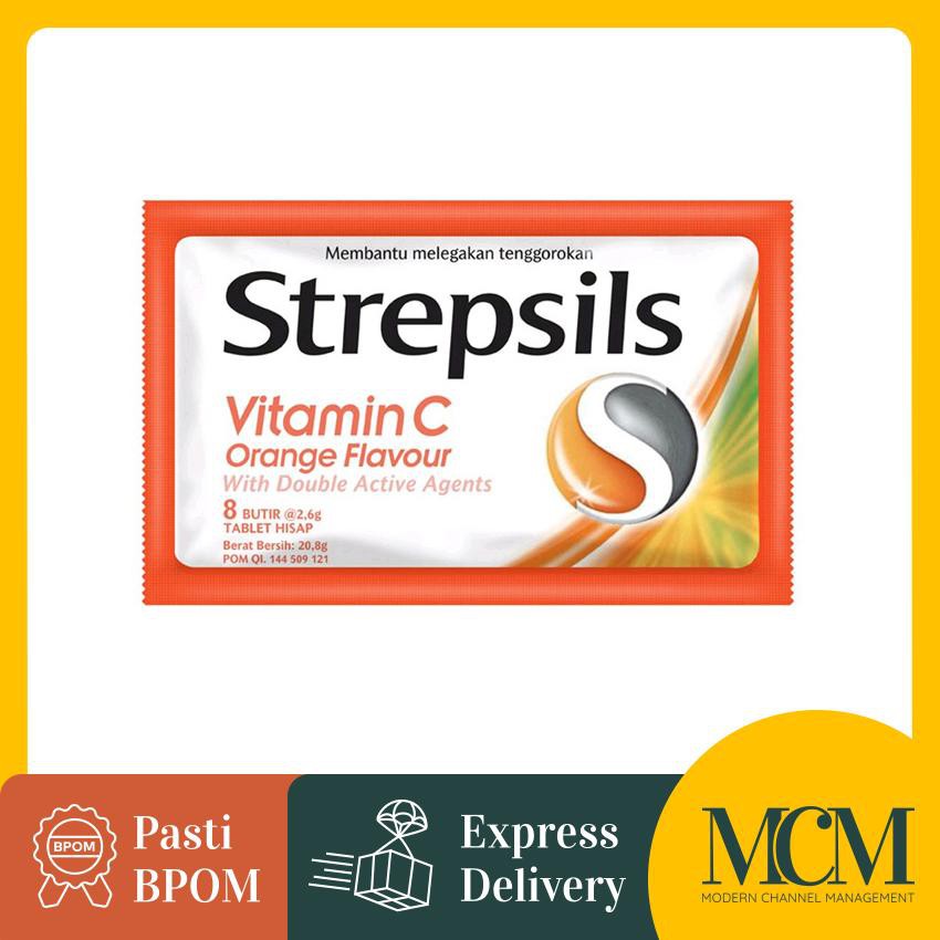 

Strepsils Permen Pelega Tenggorokan Orange - 8 Butir