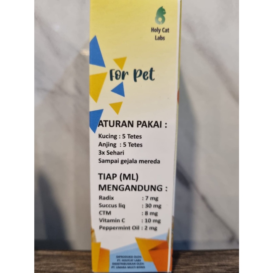 OFLU O-Flu For Pet Premium Obat Flu Batuk Pilek Herbal Kucing Anjing