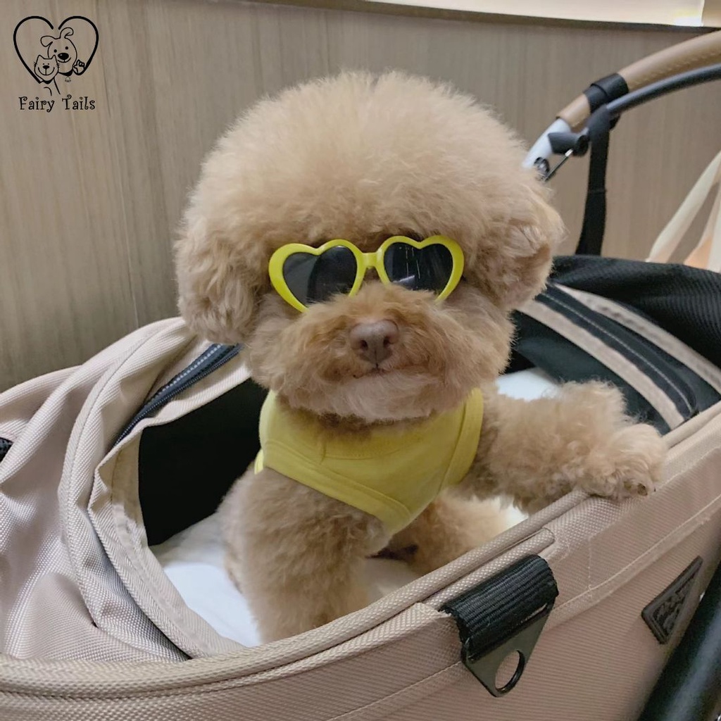 Kacamata Korea Kostum Cosplay Anjing Kucing Kacamata Plastik Love | Pet Fashion Plastic Love Sunglassess Glasses Round Shape