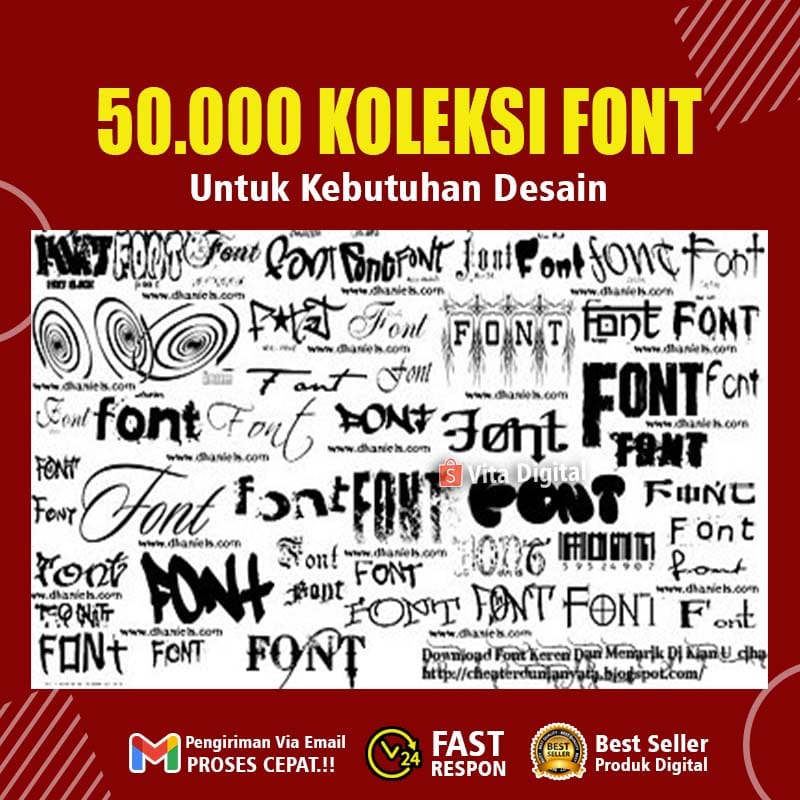 50RB FONT PREMIUM KEREN DESAIN GRAFIS