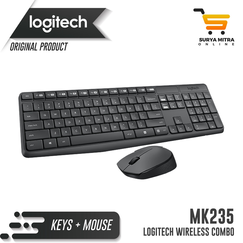 Keyboard Mouse Wireless Logitech MK235 / MK 235 Combo