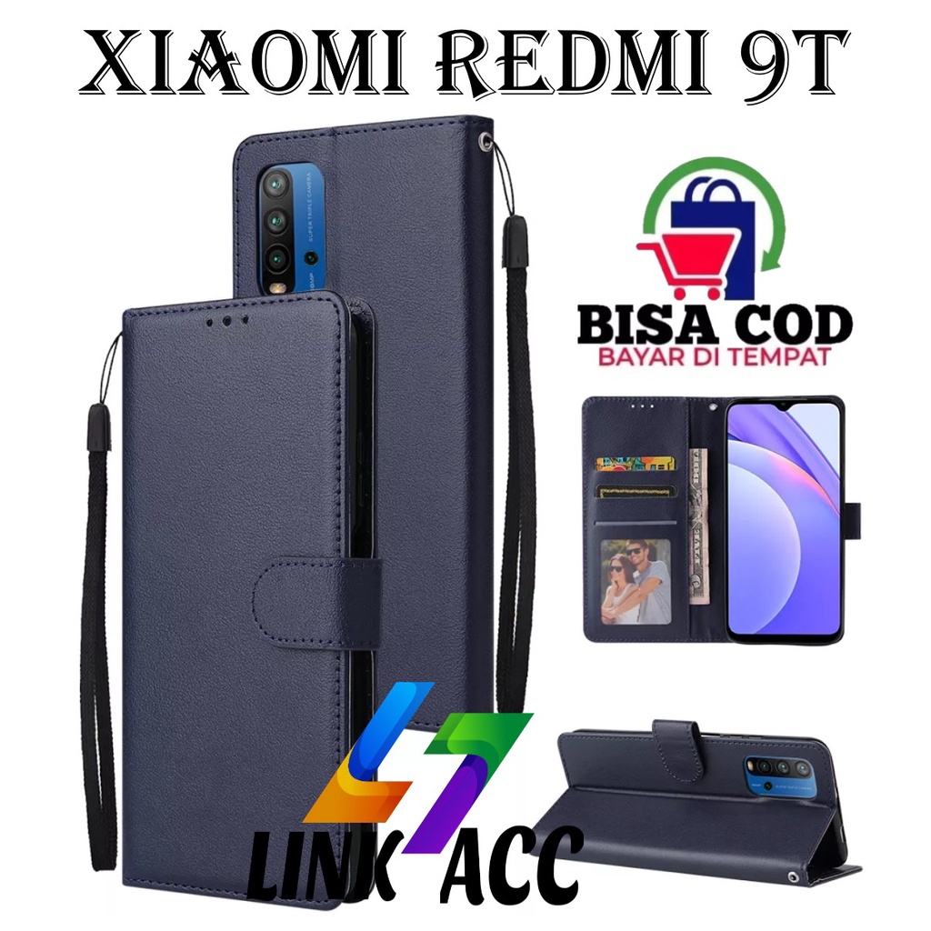 CASE FLIP XIAOMI REDMI 9T LEATHER CASE PREMIUM-FLIP WALLET CASE KULIT UNTUK XIAOMI REDMI 9T - CASING