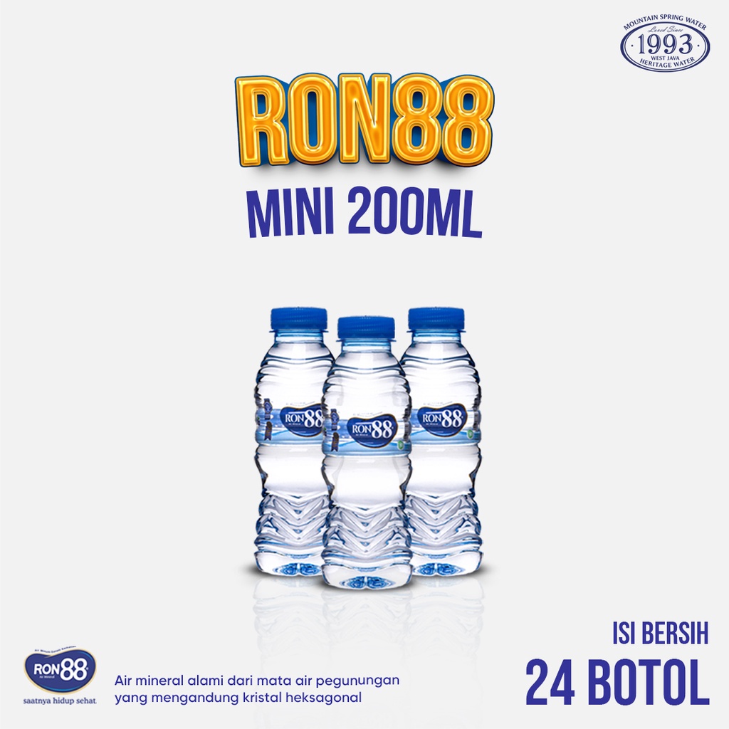 Jual Ron88 Air Mineral Mini 200ml Shopee Indonesia 3178