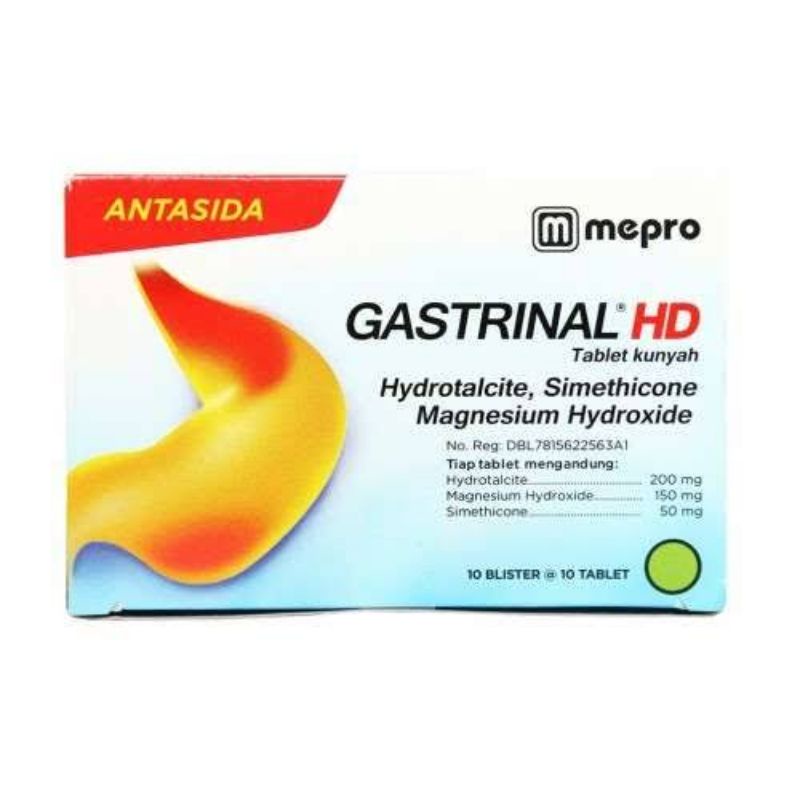 gastrinal HD antasida doen tablet obat sakit maag antasida doen 100's 100 tab / box