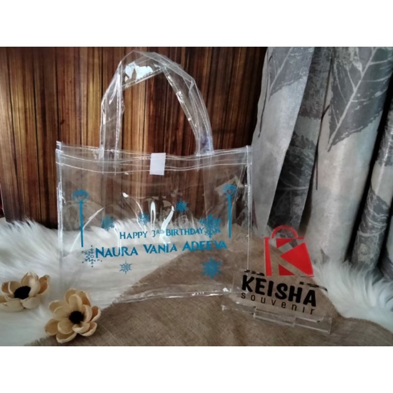

tas mika sablon tas transparan