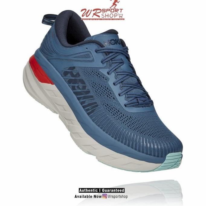 Hoka One One Bondi 7 Wide Mens Running - Real Teal / Outer Space ORI