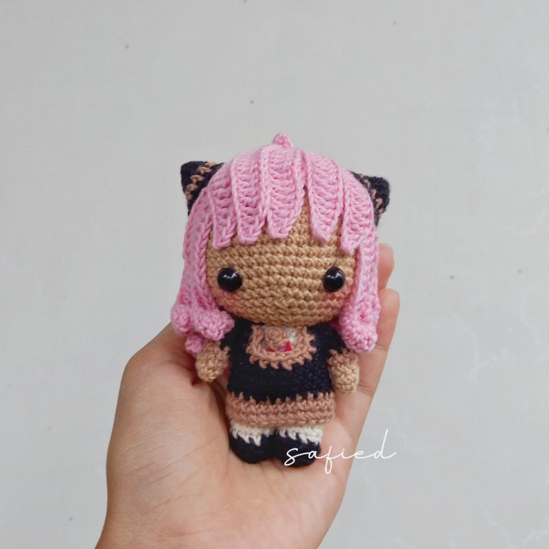 Boneka Rajut Anya Forger - Anya Forger Amigurumi Spy x Family (Boneka Rajut / Crochet Doll)