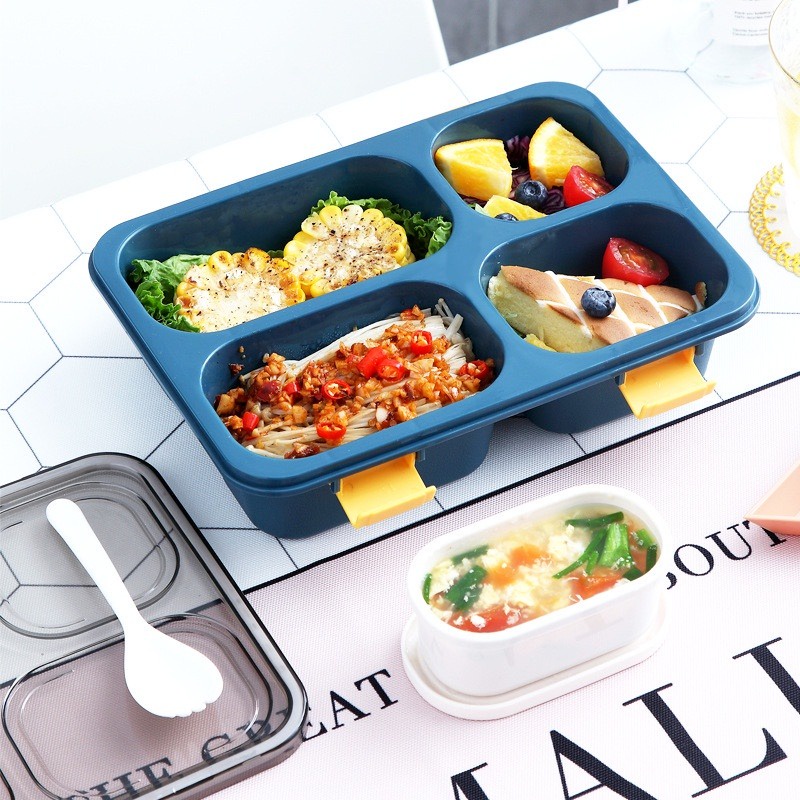 Kotak Makan lunch box 4 grid lunch box  4 Sekat kotak bekal Portable