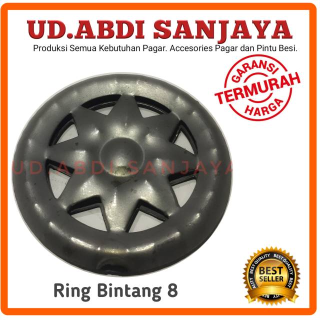 Ring Bintang 8 Besi Tempa Ornamen Pagar