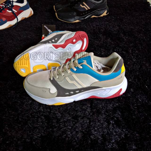 ORIGINAL Sneakers Piero Ergo sand grey white Sepatu Sneaker lifestyle asli Ori