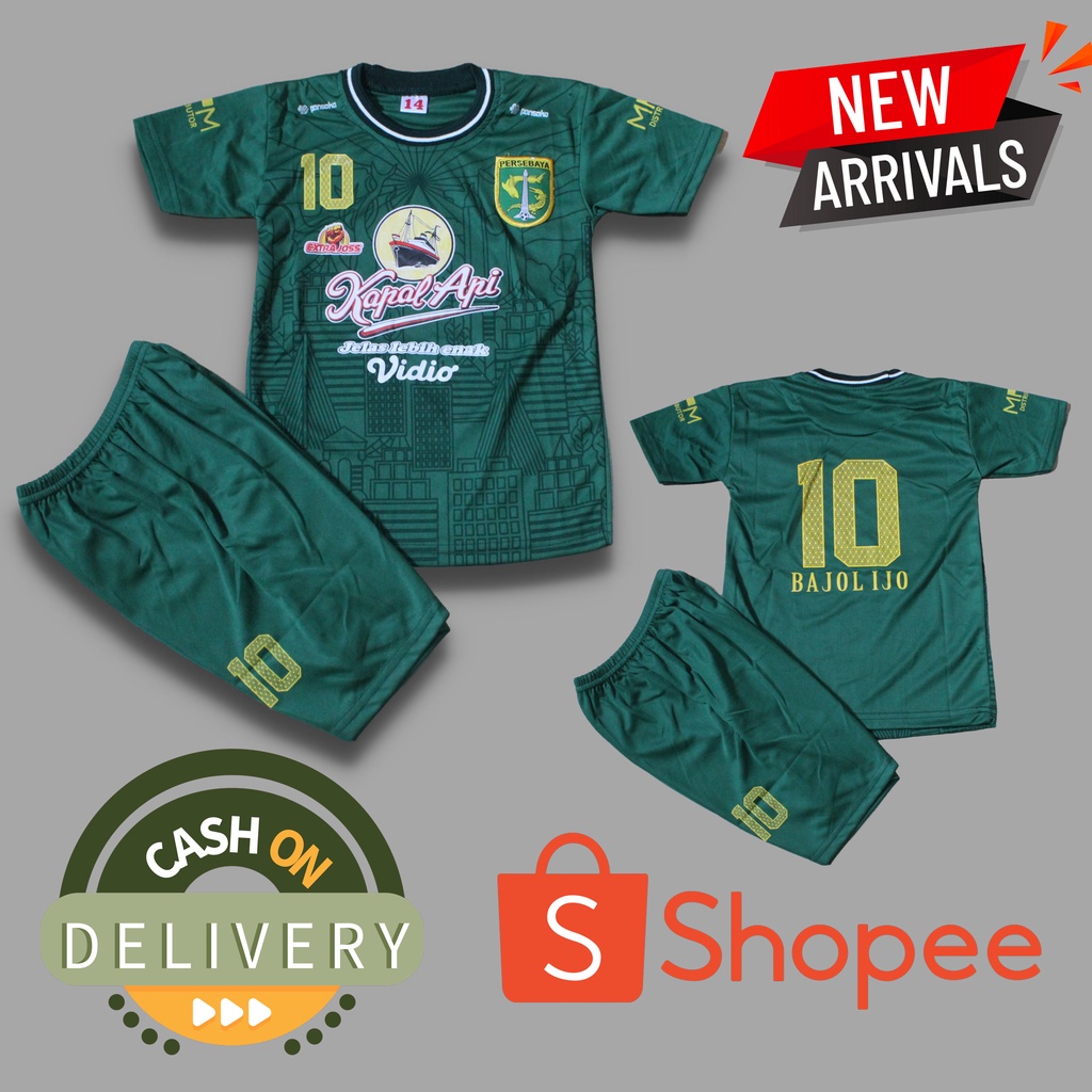 SETELAN JERSEY BAJU BOLA PERSEBAYA SURABAYA SIZE 4-26