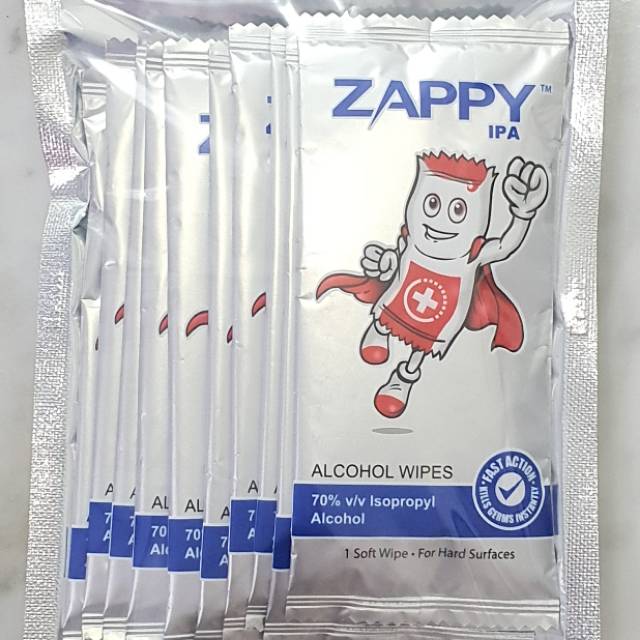 ZAPPY 70% Isopropyl Alcohol Wipes (10 sachets)