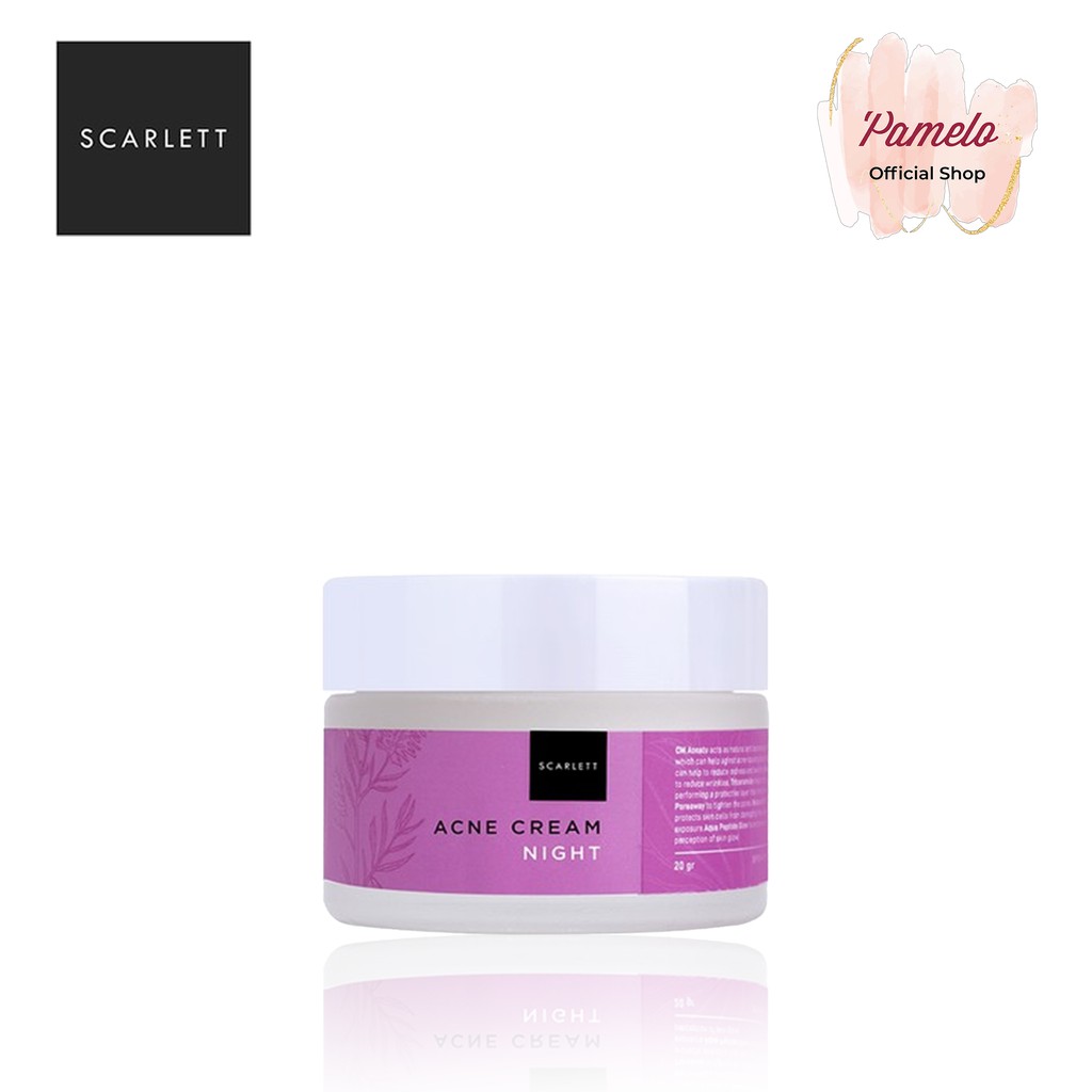 ❤️ Pamelo ❤️ Scarlett Whitening BPOM SALE 100% RESMI ORIGINAL SCARLET SCARLETT BY FELICYA ANGELISTA-Cream Night Acne