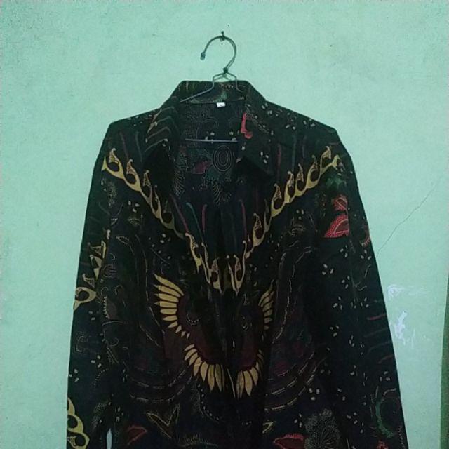 Bswart Batik Hrb026 Kenongo Hem Pendek Padi Pekalongan  M L Xl Batik Pria Murah Batik Lengan Panjang