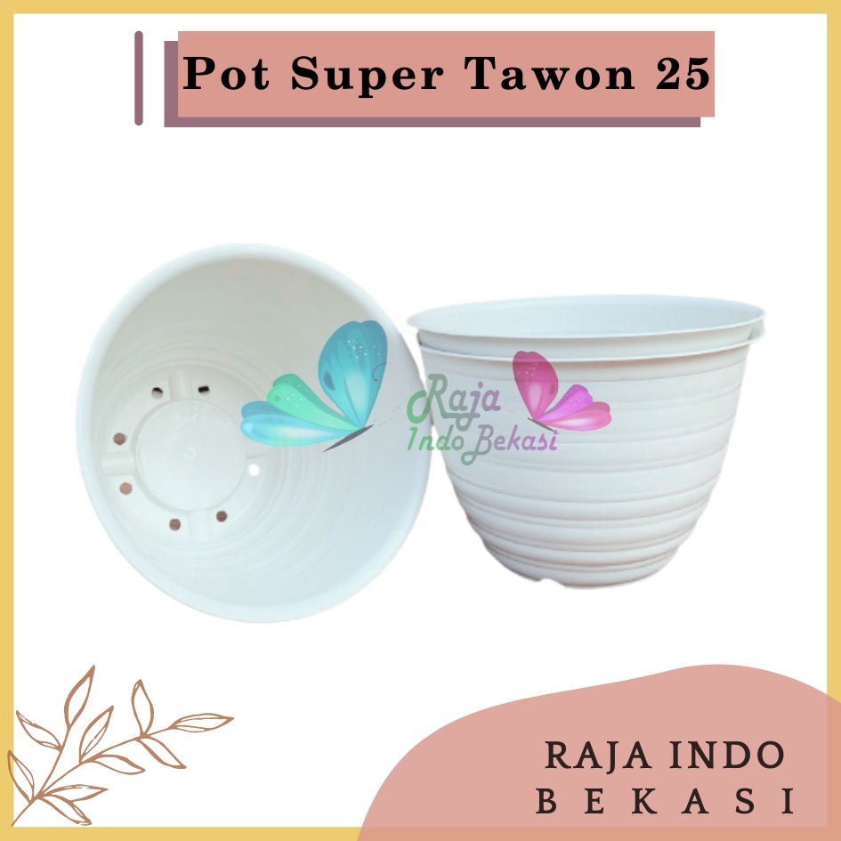 Pot Super Tawon 25 Putih Garden Of Love Pot Tawon Putih Tirus Pot Tawon Pirus 18 20 21 25 27 - Pot Tawon 25