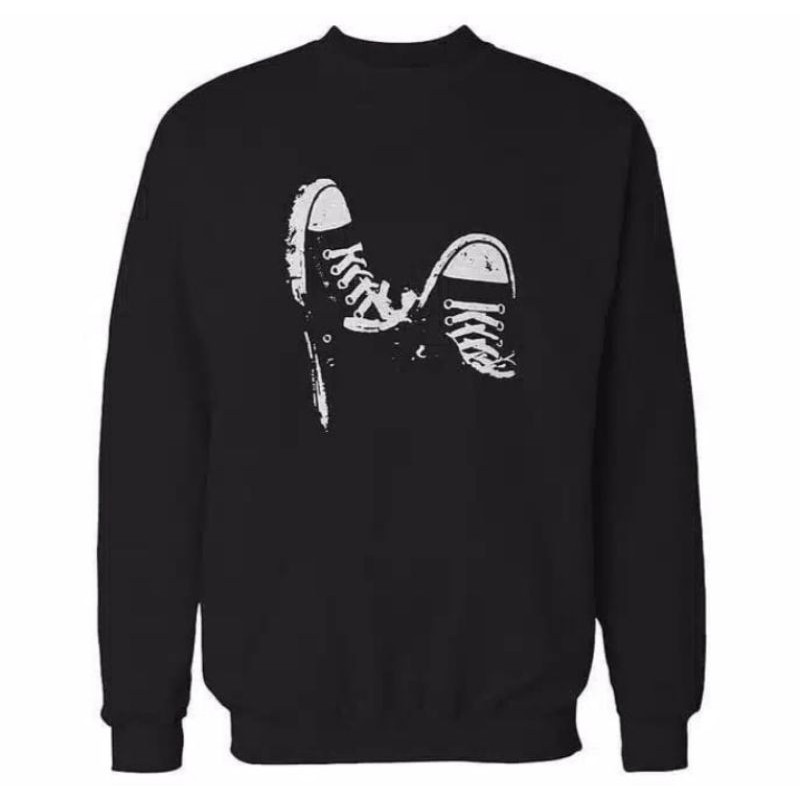 [COD]JAKET HOODIE CREWNECK MOTIF OLD SCHOOL SHOES-PRIA SIMPLE