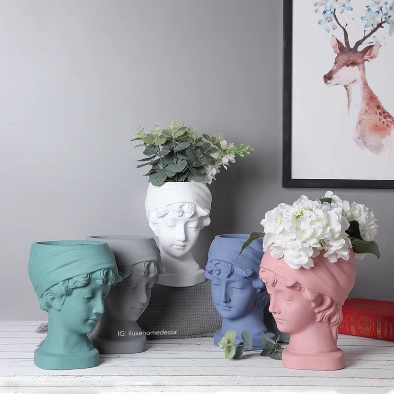 HEATHER VASE - vas bunga keramik/ pot bunga aesthetic/ vas bunga muka/ pot vintage/ korean/ nordic