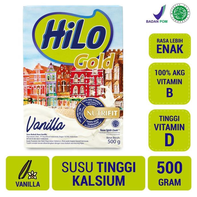 

HiLo Gold Vanilla 500gr - Susu Tinggi Kalsium