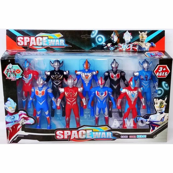 Mainan Robot Ultraman Anak Cowok 9pcs Ultraman Ginga Figure Ultramen