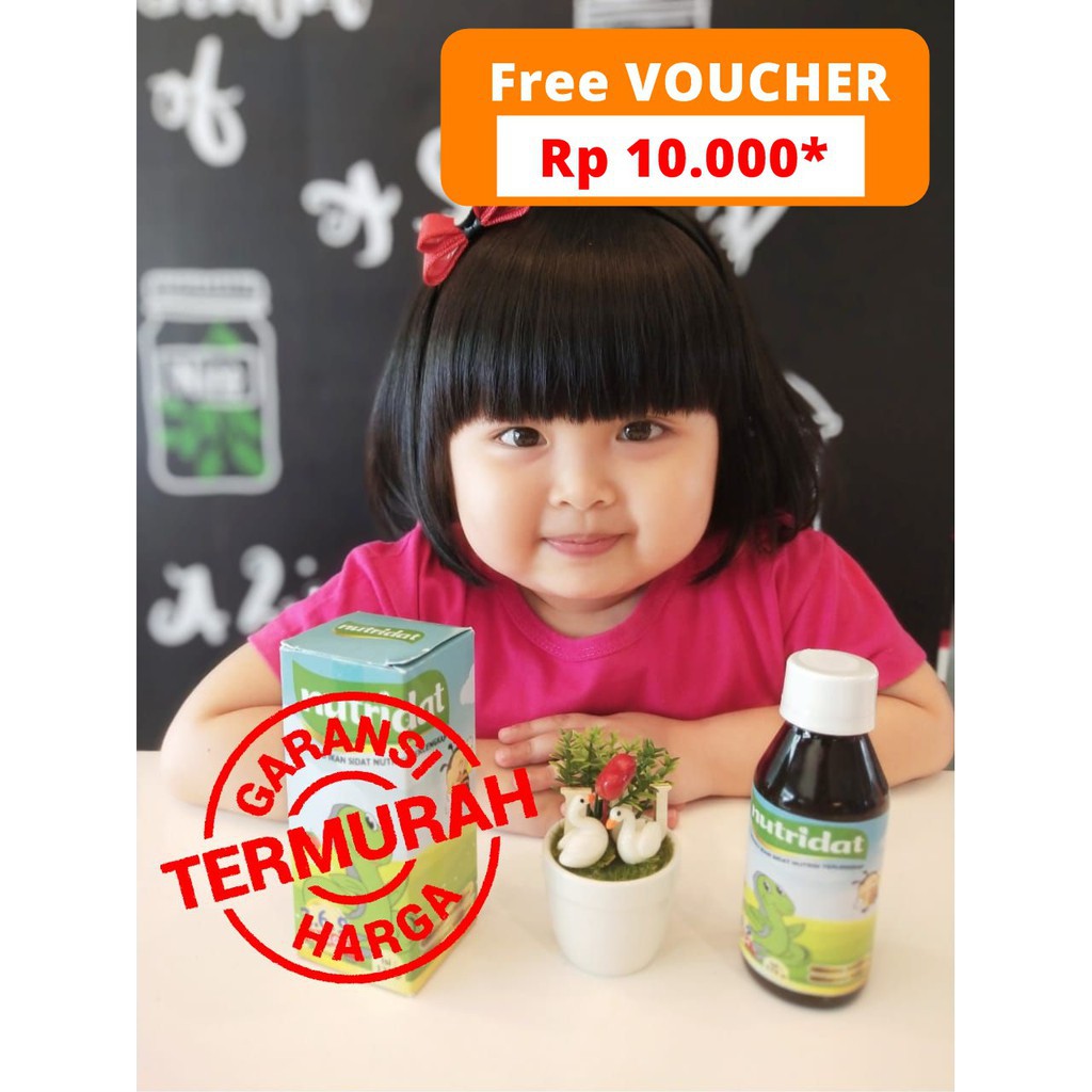 (BISA COD)NUTRIDAT Beli 2 Gratis 1 NUTRIDAT Madu Penambah Nafsu Makan dan Kecerdasan Anak 100% Asli