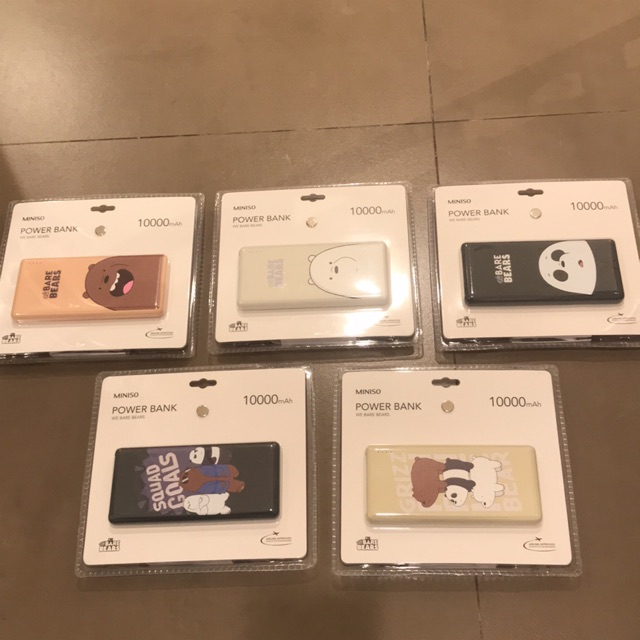 Powerbank we bare bears 10000mAh MINISO