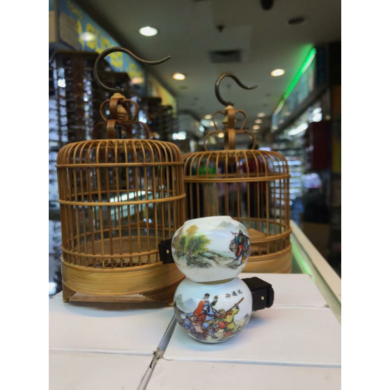 cepuk tempat makanan untuk burung pleci auri