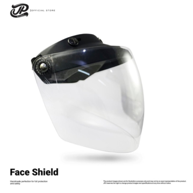 MASKER HELM FACE SHIELD Pelindung wajah bahan ABS &amp; Polycarbonate APD CORONA COVID