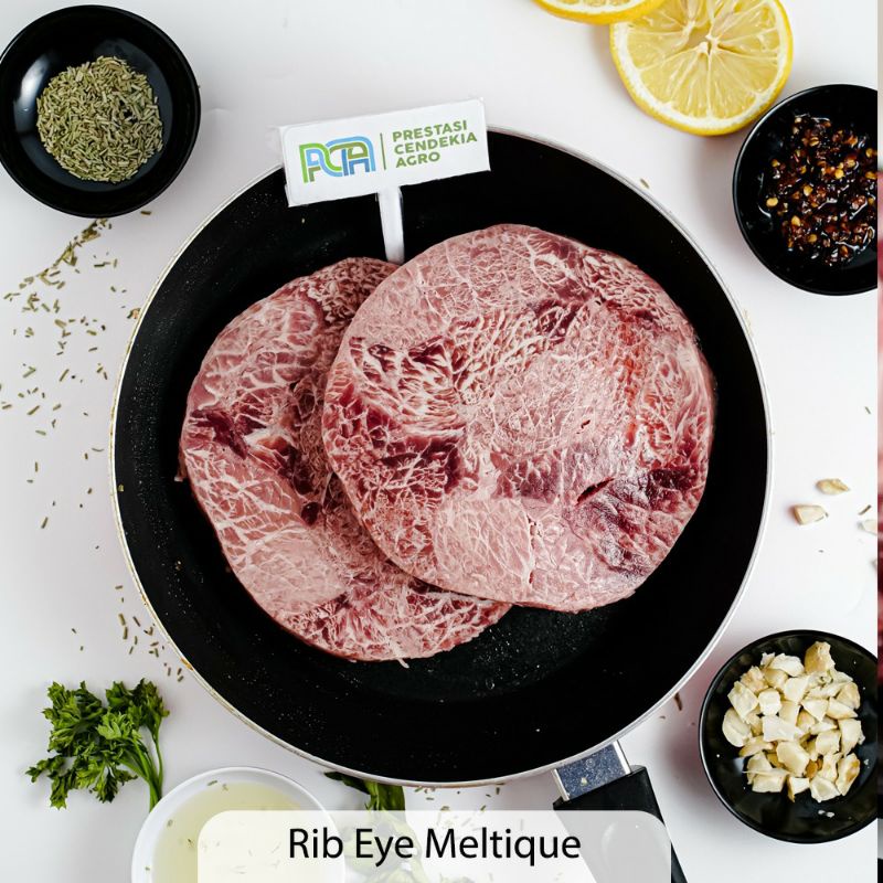 

Daging steak sapi meltique Rib eye/ cuberoll [200 gr]