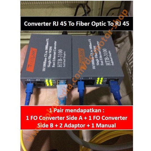 Media Converter FO - FO Converter Single-Mode 10/100Mbps