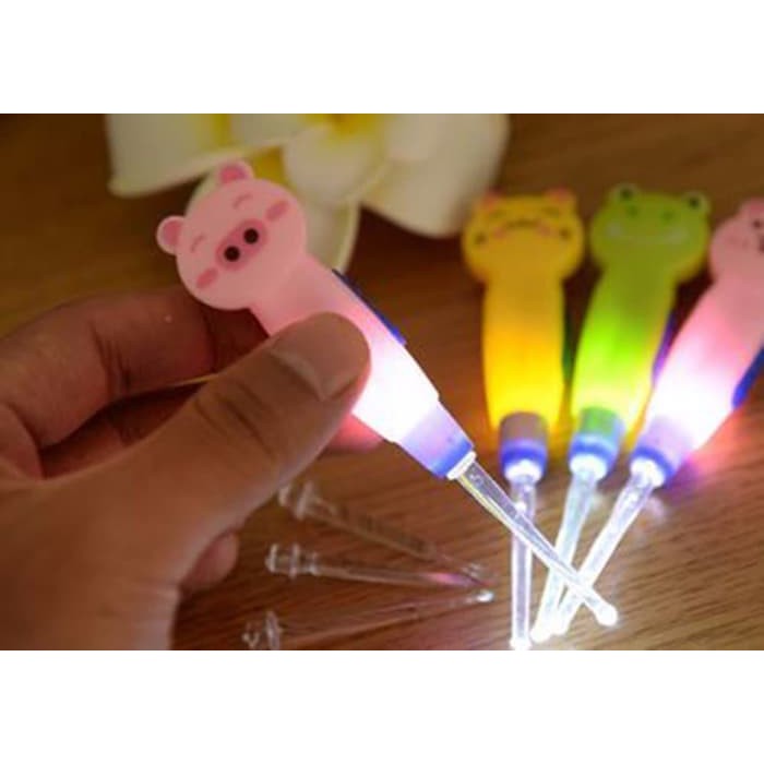 EARPICK LED KARAKTER / PEMBERSIH TELINGA LED ANAK / KOREK KUPING LAMPU