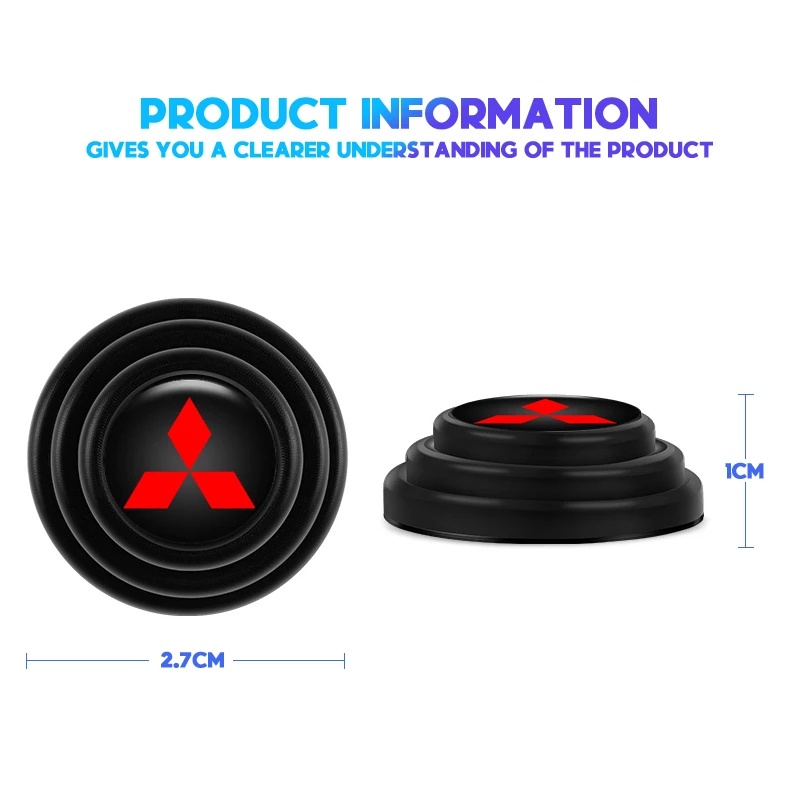 4 / 8 / 12Pcs Stiker Pad Silikon Shockproof Untuk Mobil Mitsubishi Asx Lancer Outlander Pajero