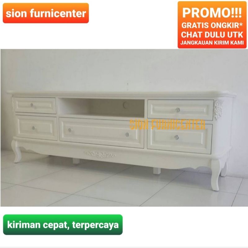 meja tv / meja tv klasik / bufet tv / bufet tv klasik / bufet tv putih / meja tv putih / bufettv / m