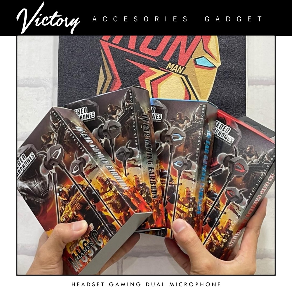 VICTORY Headset Gaming Dual Mic