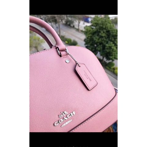 Coach Mini Sierra Satchel In Signature Leather -Pink  (27591)